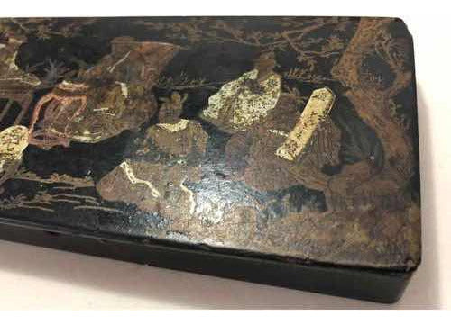 Caixa De Madeira Porta Joias Com Pintura Japonesa