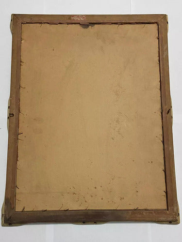 Quadro Antigo Pintura Sobre Seda Coqueiros Assinado