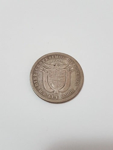 Moeda Antiga Panamá - 10 Diez Centesimos 1904