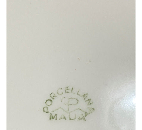 Prato Porcelana Maua Para Bolo Com Pintura Flores Antigo