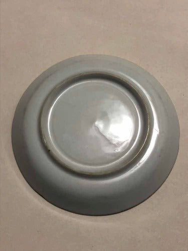 Prato Antigo De Porcelana Com Pintura Oriental