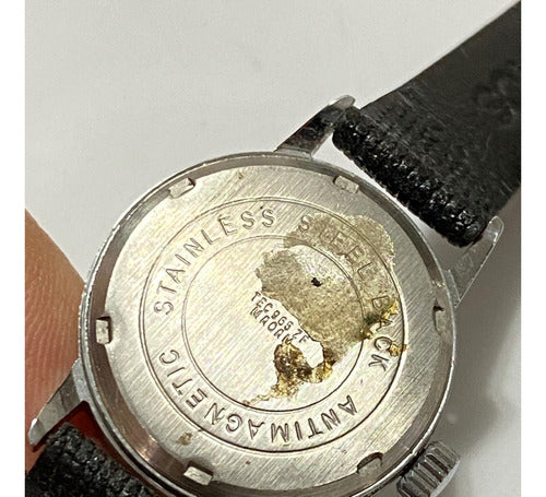 Relógio Antigo Technos Prata E Branco