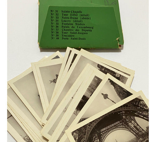 Lote Fotos Originais Antigas De Paris Souvenir Torre Eiffel