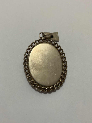 Pingente Camafeu Antigo Marfim Moldura Trabalhada