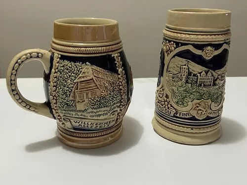 Canecas Antigas Alemanha Cerâmica Com Pintura À Mão