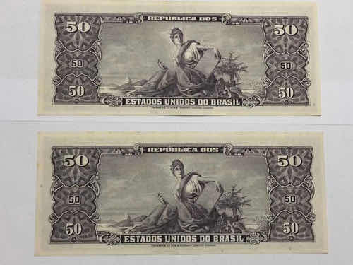 Cédulas Antigas Brasil 50 Cruzeiros