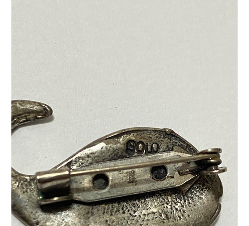 Broche Antigo Peixe Prata 925