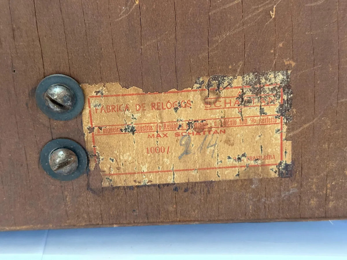 Relógio Antigo De Mesa Carrilhão Schattan Em Madeira Marrom