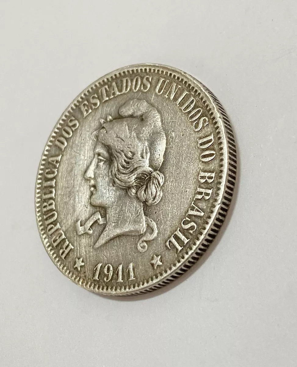 Moeda Prata 2000 Reis 1911