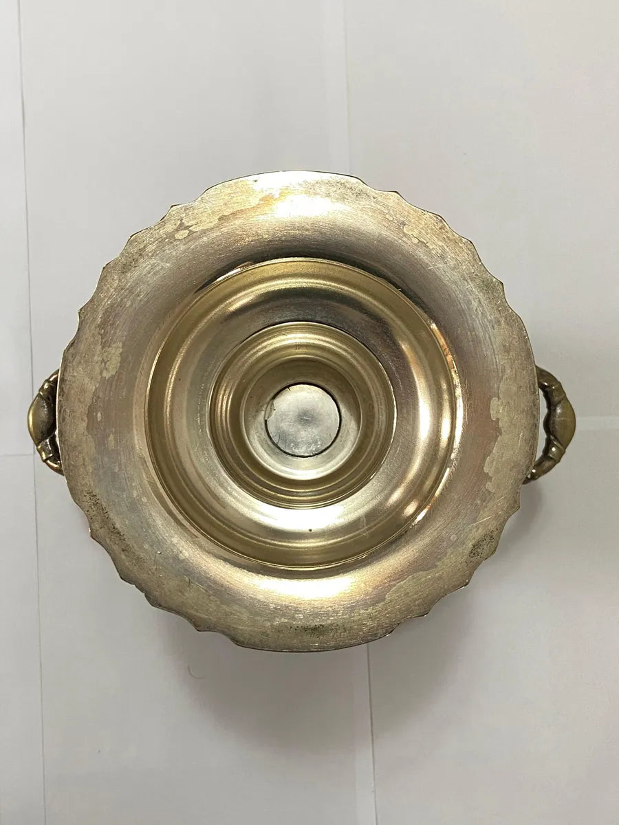 Antiga Champanheira Em Metal Espessurado À Prata Eberle