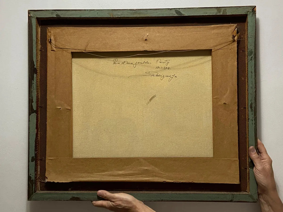 S. Rodrigues Jr - Quadro Antigo Ost Paraty Cavalo Na Rua