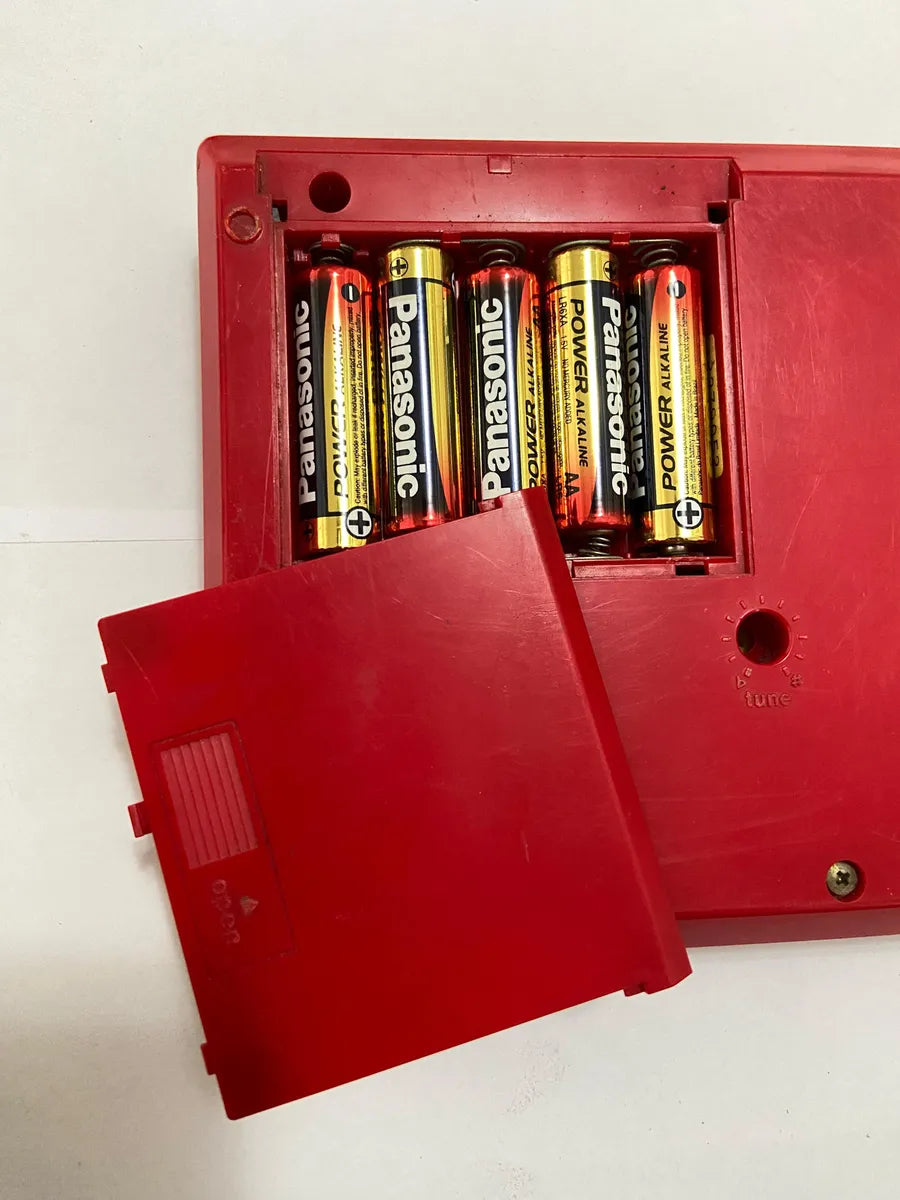 Teclado Antigo Casio Pt-82 Vermelho C/ Cartucho Rom Anos 80