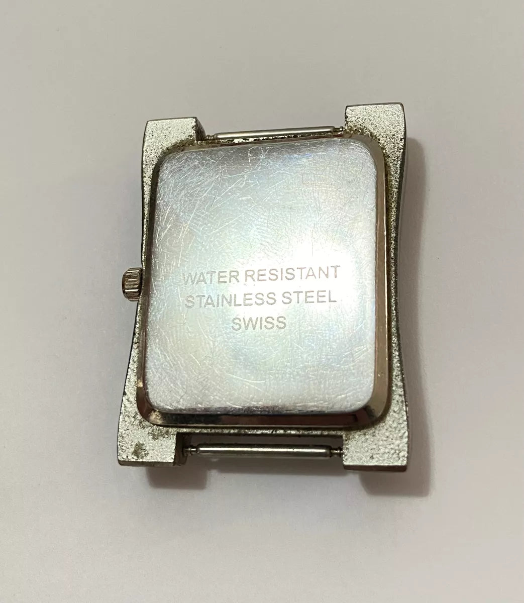 Relógio Antigo Hugo Boss Quartz Swiss Retangular Prata Prateado