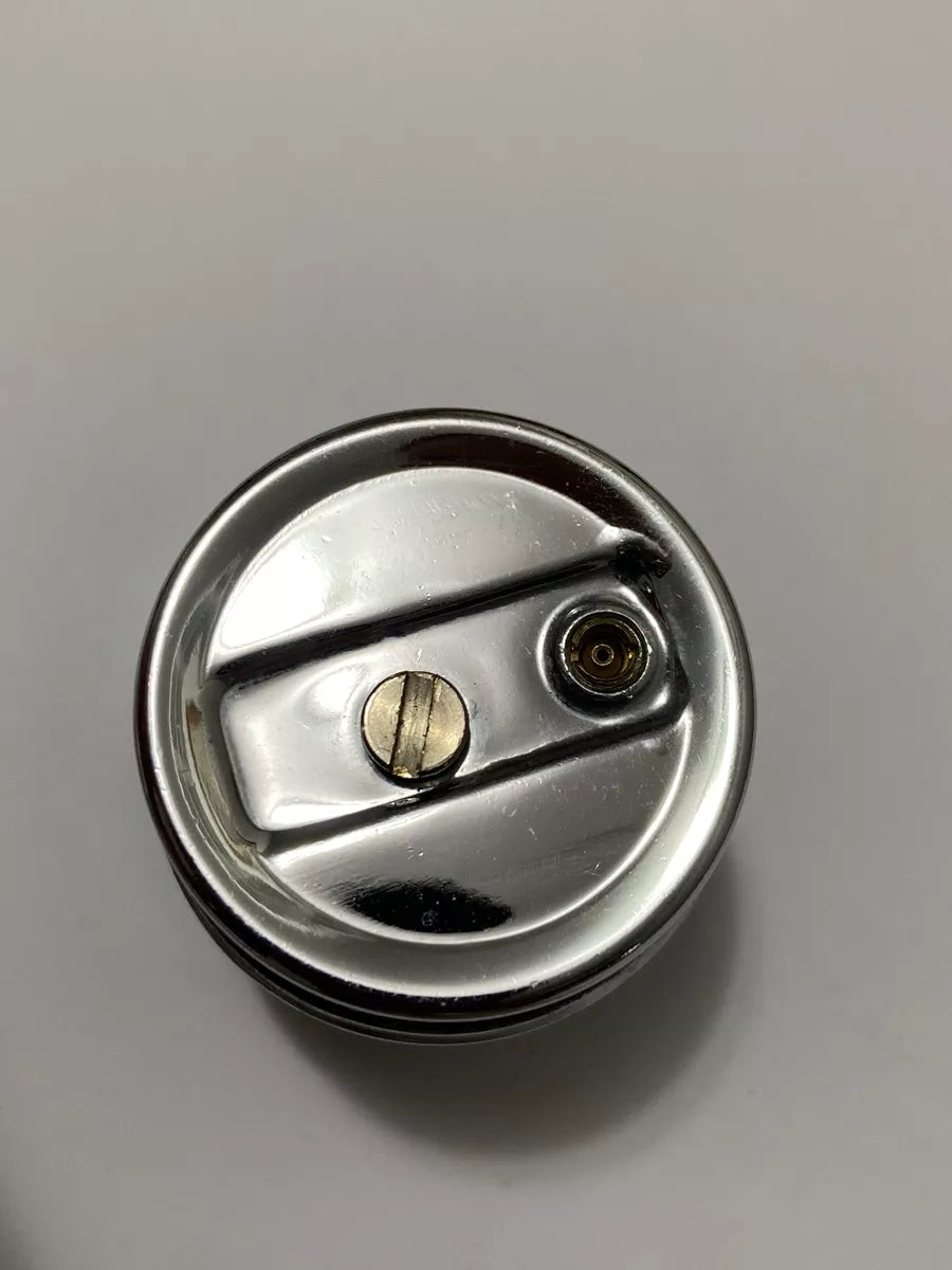 Isqueiro Antigo De Mesa Redondo Cor Prata