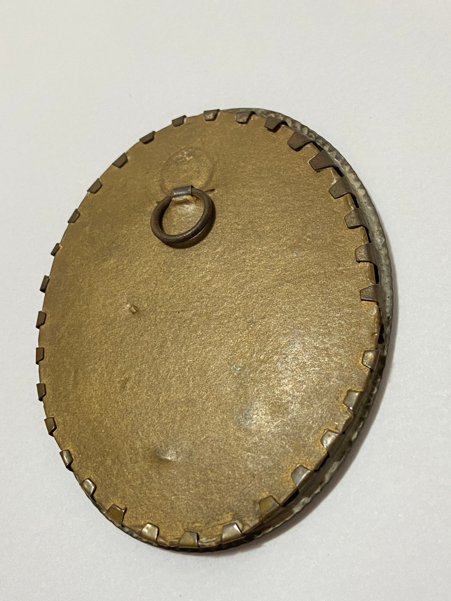 Quadro Oval Antigo Busto Feminino Europeu Assinado