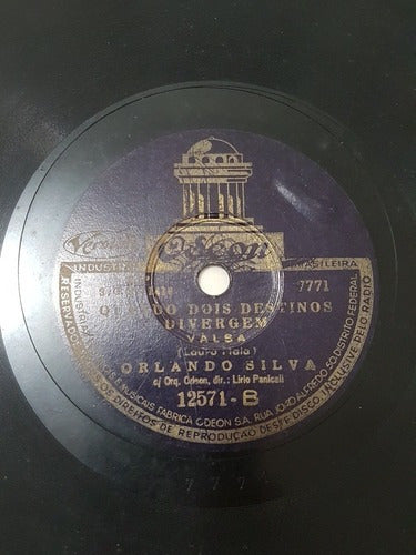 Disco Antigo Orlando Silva 78rpm