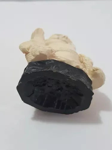 Antiga Escultura Figura Homem Asiatico Segurando Aves