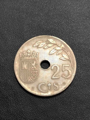 Moeda Antiga 1937 Espanha 25 Centimos
