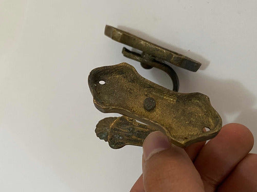 2 Suportes Antigos De Bronze Para Cortina - Peq Lote 3