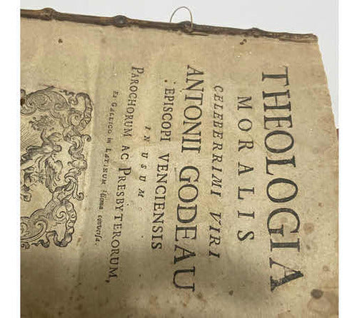 Livro Antigo Raro 1758 Theologia Moralis De Antonii Godeau - Teologia Cristã Em Latim