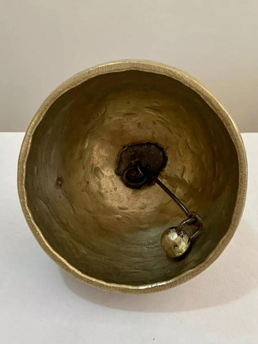 Antigo Sino Dourado De Metal Com Desenhos