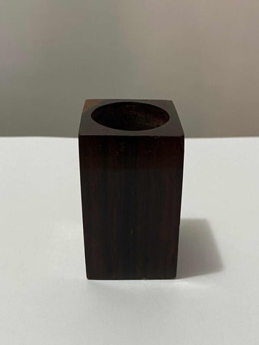 Antigo Porta Lapis / Caneta Em Madeira Nobre