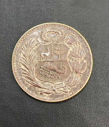 Antiga Moeda Peru 1951 Un 1 Sol De Oro
