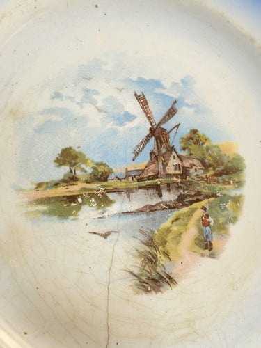 Prato De Porcelana Petrus Regout Maastricht Holanda Paisagem