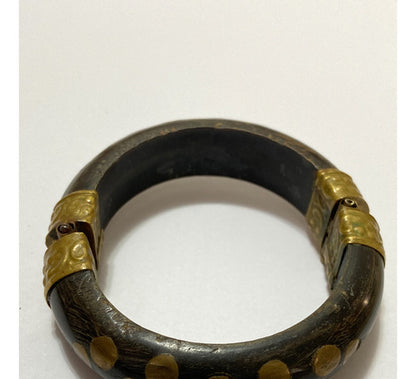 Pulseira Bracelete Antigo Indiano Com Detalhes Dourado