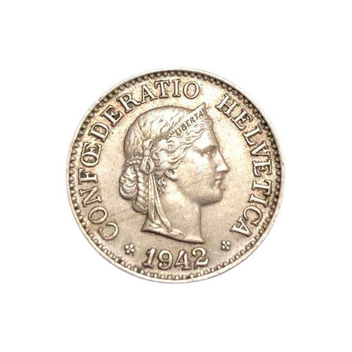 Antiga Moeda 1942 B Conforderatio Helvetica 10 Rappen Suiça