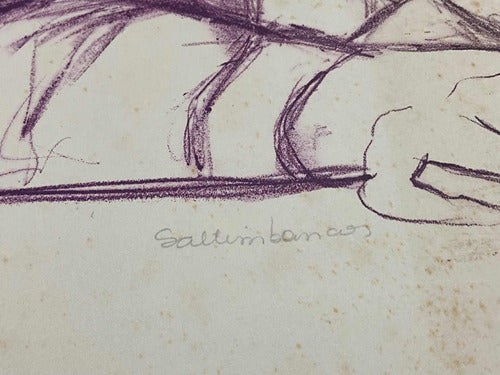 Quadro Gravura Antiga Palhaço Assinada E Numerada