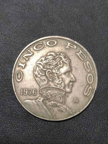 Moeda Antiga Mexico 1976 5 Pesos