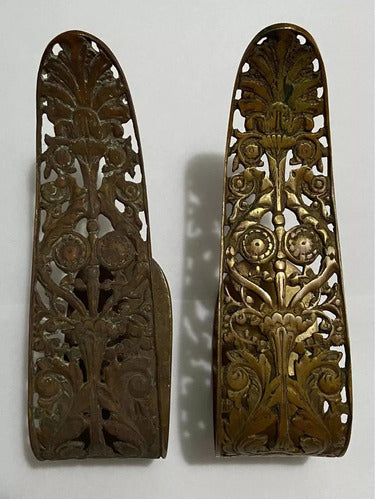 Suportes Antigos De Bronze Para Cortinas