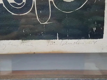 Quadro Antigo Gravura Assinada 1964