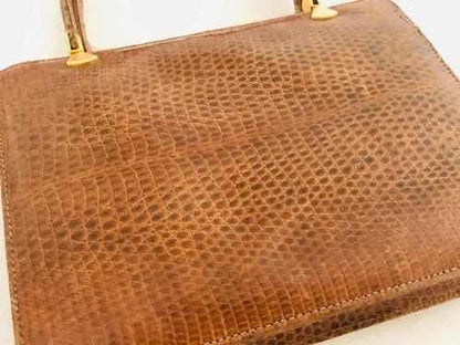 Bolsa De Mão Antiga Couro Legítimo Marrom