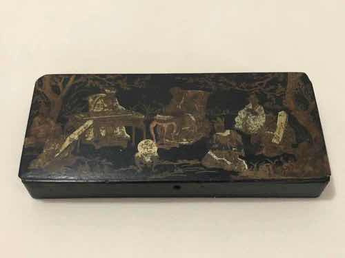 Caixa De Madeira Porta Joias Com Pintura Japonesa