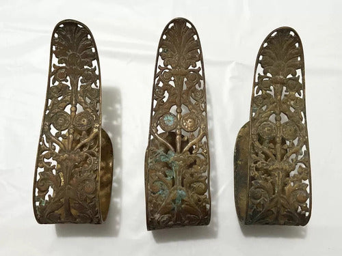 Suportes De Bronze Antigo Para Cortina Lote 3