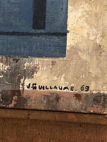 Quadro Antigo Assinado J. Giullaume 1969 Janela