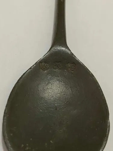 Colher Antiga De Metal Com Marca Mg