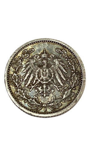 Antiga Moeda Prata Alemanha 1/2 Mark 1912