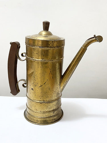 Cafeteira Antiga Bule Dourado