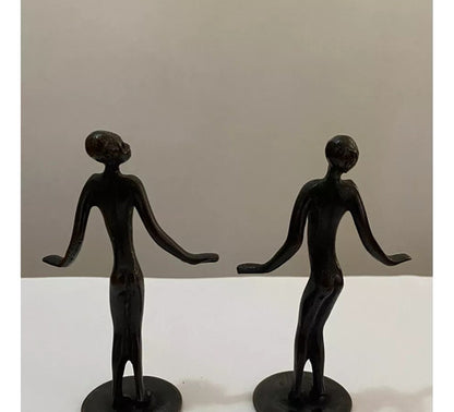 Escultura Art Noveau Antiga Bronze Figura Feminina