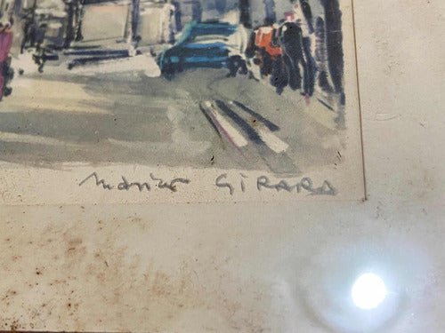 Quadro Antigo Paris Arco Do Triunfo Assinado Marius Girard