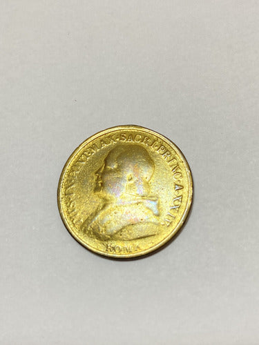 Medalha Antiga Dourada Italia Roma Vaticano