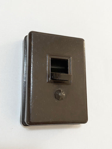 Interruptor De Luz Antigo De Parede Retangular em Baquelite