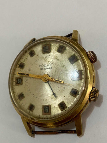 Relógio Antigo De Pulso Poljot 18 Jewels Dourado