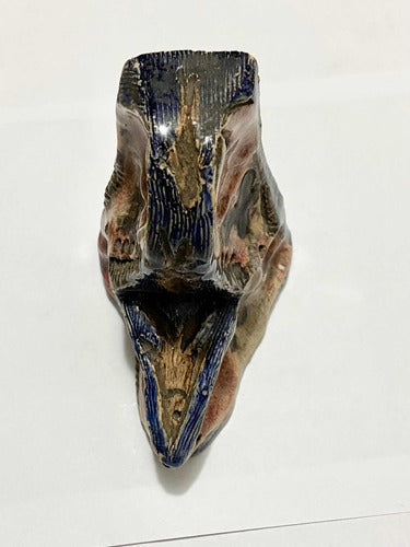 Escultura Cerâmica Peixes Pintados À Mão Antiga