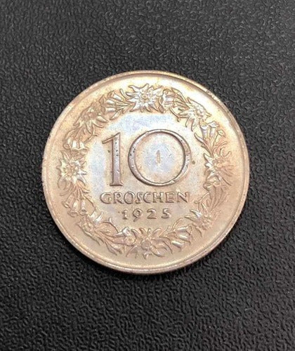 Moeda Antiga 1925 Austria 10 Groschen