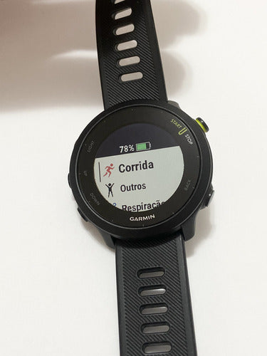 Relógio Garmin Forerunner 55 Preto Gps Monitor + Acessórios