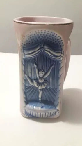 Antiga Caneca De Porcelana Figura Bailarina Monte Sião Mg
